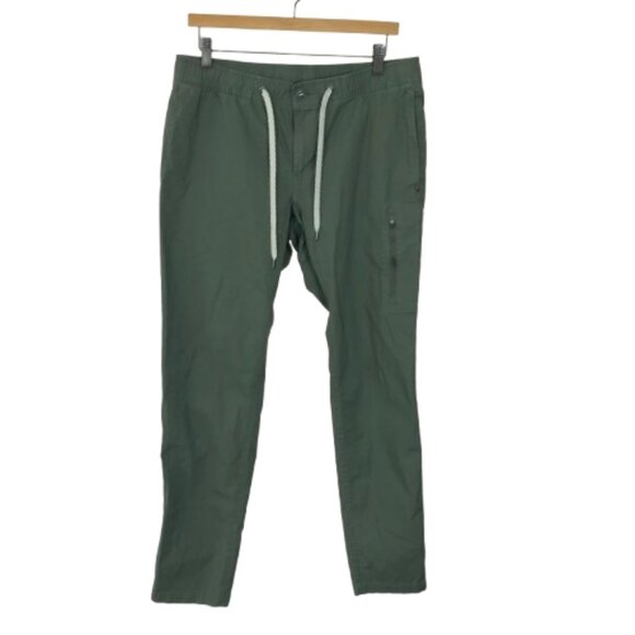Vuori Mens Size Large Green Riptstop Drawstring Elastic Waist Pants - Picture 1 of 4
